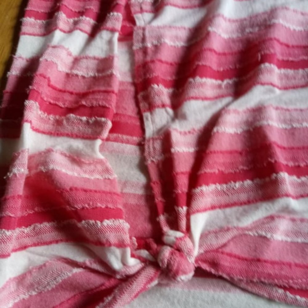 Coral & white top by Rain
